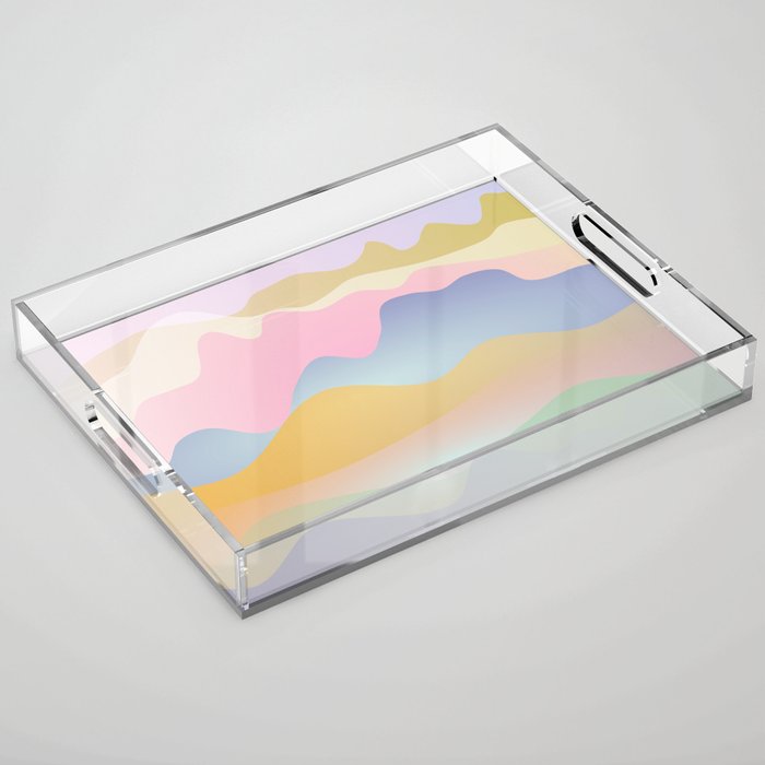Morning glow Ombre landscape  Acrylic Tray Gallery Image 1
