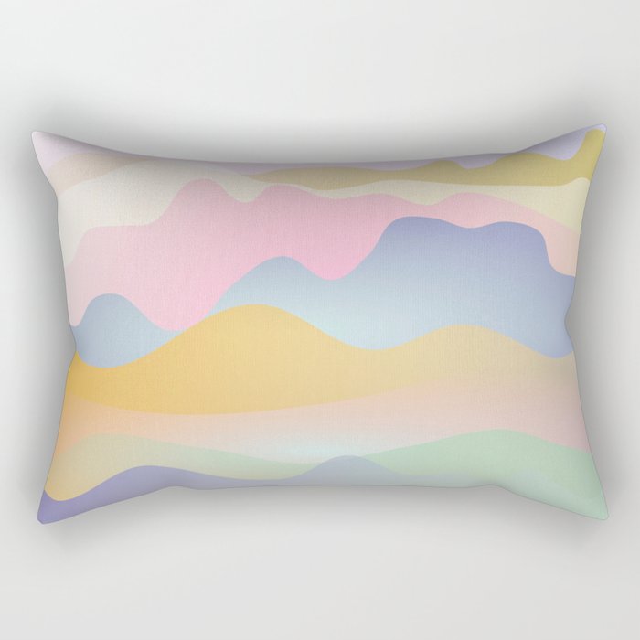 Morning glow Ombre landscape  Rectangular Pillow Gallery Image 1
