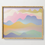 Morning glow Ombre landscape  Serving Tray Gallery Image 1