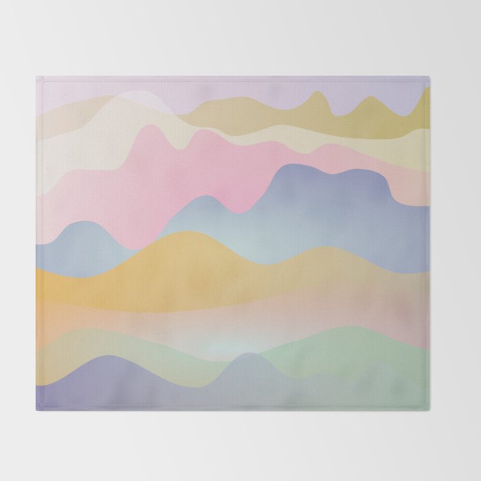 Morning glow Ombre landscape  Throw Blanket Gallery Image 2