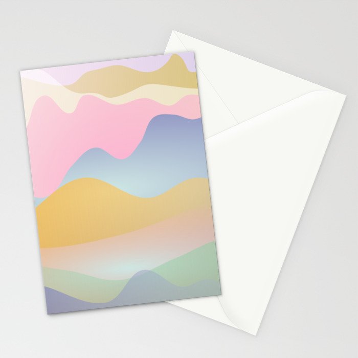 Morning glow Ombre landscape  Stationery Card Gallery Image 2