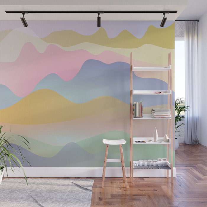 Morning glow Ombre landscape  Wall Mural Gallery Image 1