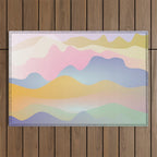 Morning glow Ombre landscape  Outdoor Rug Gallery Image 1