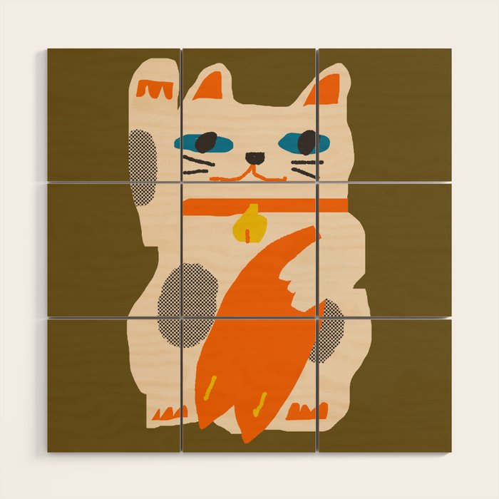 Catch the Lucky Wave 01 Wood Wall Art Gallery Image 1