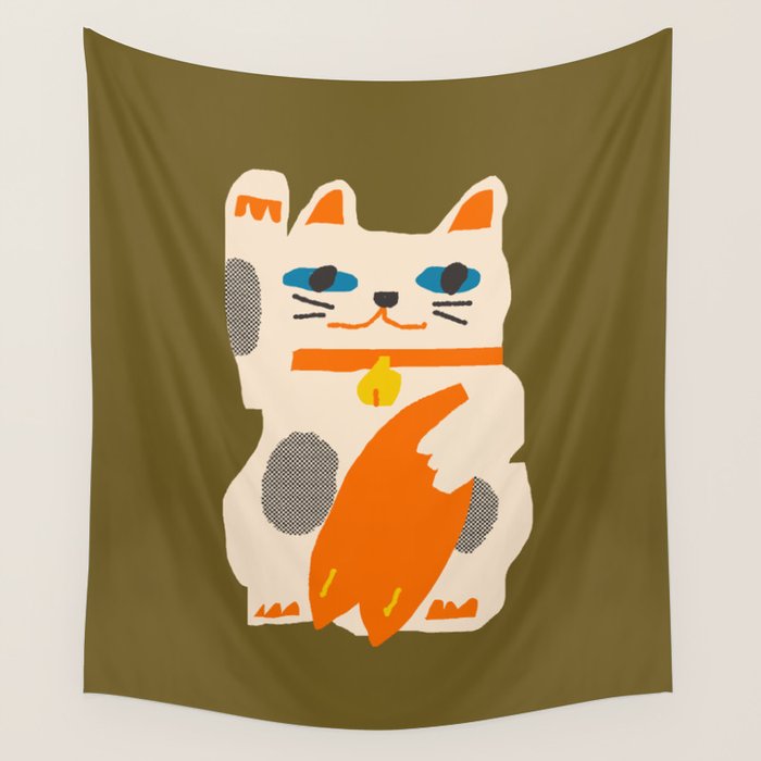 Catch the Lucky Wave 01 Wall Tapestry Gallery Image 4
