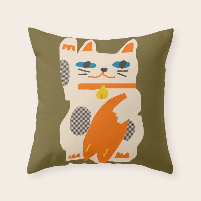 Catch the Lucky Wave 01 Throw Pillow Gallery Image 6