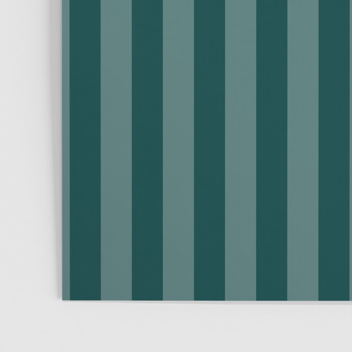 Dark Teal Thin Vertical Stripes Poster Gallery Image 3