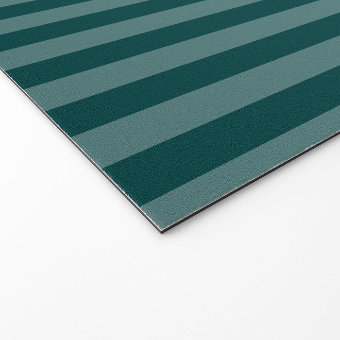 Dark Teal Thin Vertical Stripes Welcome Mat Gallery Image 2