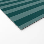 Dark Teal Thin Vertical Stripes Welcome Mat Gallery Image 2
