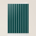 Dark Teal Thin Vertical Stripes Stationery Card Gallery Image 2