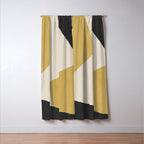 Graphic Edge Shape - Gold Yellow Window Curtain Gallery Image 3