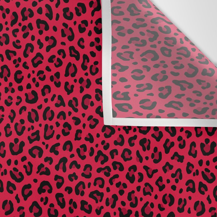 RED LEOPARD PRINT â Cherry Red | Collection : Punk Rock Animal Prints | Wall Tapestry Gallery Image 3
