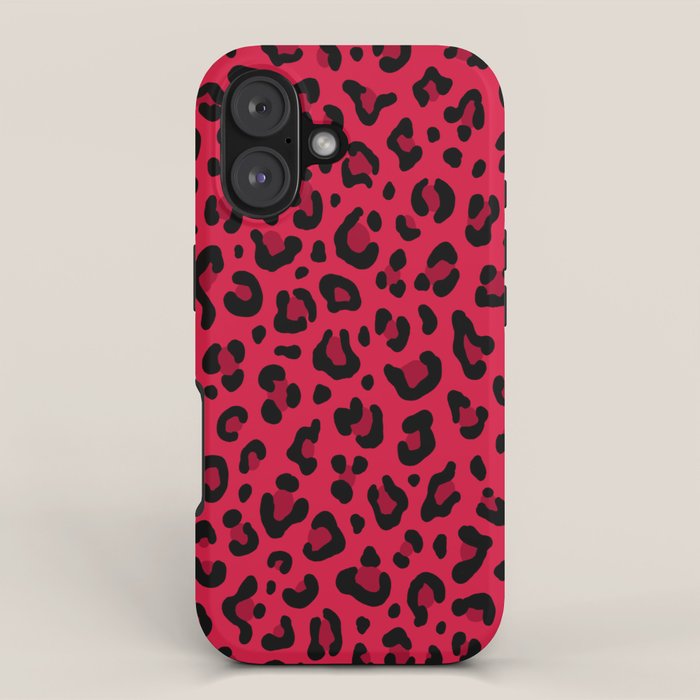 RED LEOPARD PRINT â Cherry Red | Collection : Punk Rock Animal Prints | iPhone Case Gallery Image 1