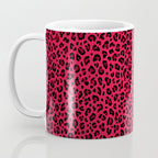 RED LEOPARD PRINT â Cherry Red | Collection : Punk Rock Animal Prints | Coffee Mug Gallery Image 3