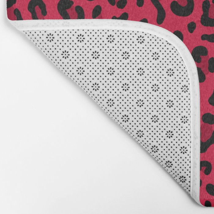 RED LEOPARD PRINT â Cherry Red | Collection : Punk Rock Animal Prints | Bath Mat Gallery Image 2