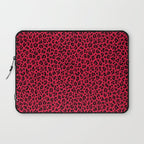 RED LEOPARD PRINT â Cherry Red | Collection : Punk Rock Animal Prints | Laptop Sleeve Gallery Image 1