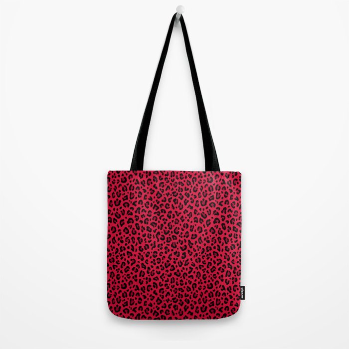 RED LEOPARD PRINT â Cherry Red | Collection : Punk Rock Animal Prints | Tote Bag Gallery Image 2