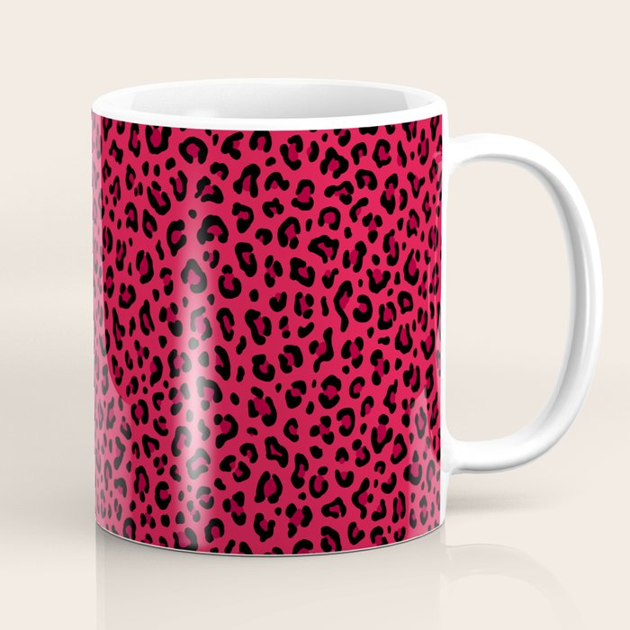 RED LEOPARD PRINT â Cherry Red | Collection : Punk Rock Animal Prints | Coffee Mug Gallery Image 1