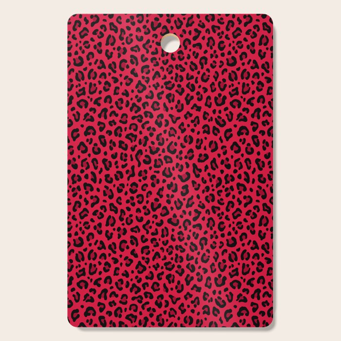 RED LEOPARD PRINT â Cherry Red | Collection : Punk Rock Animal Prints | Cutting Board Gallery Image 1