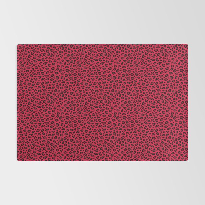 RED LEOPARD PRINT â Cherry Red | Collection : Punk Rock Animal Prints | Rug Gallery Image 2