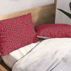 RED LEOPARD PRINT â Cherry Red | Collection : Punk Rock Animal Prints | Pillow Sham Gallery Image 2