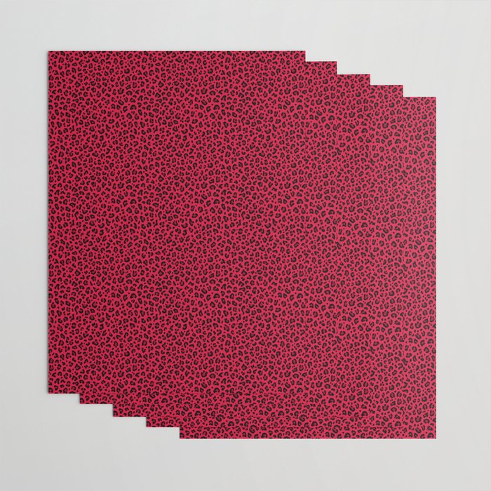 RED LEOPARD PRINT â Cherry Red | Collection : Punk Rock Animal Prints | Wrapping Paper Gallery Image 3