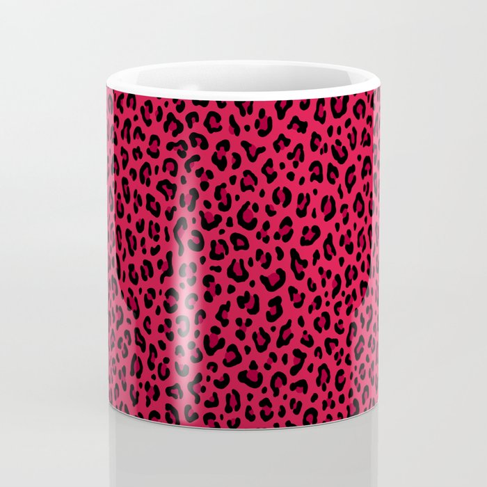 RED LEOPARD PRINT â Cherry Red | Collection : Punk Rock Animal Prints | Coffee Mug Gallery Image 4