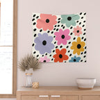 Retro Rainbow Daisy Wall Tapestry Gallery Image 2