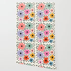 Retro Rainbow Daisy Wallpaper Gallery Image 2