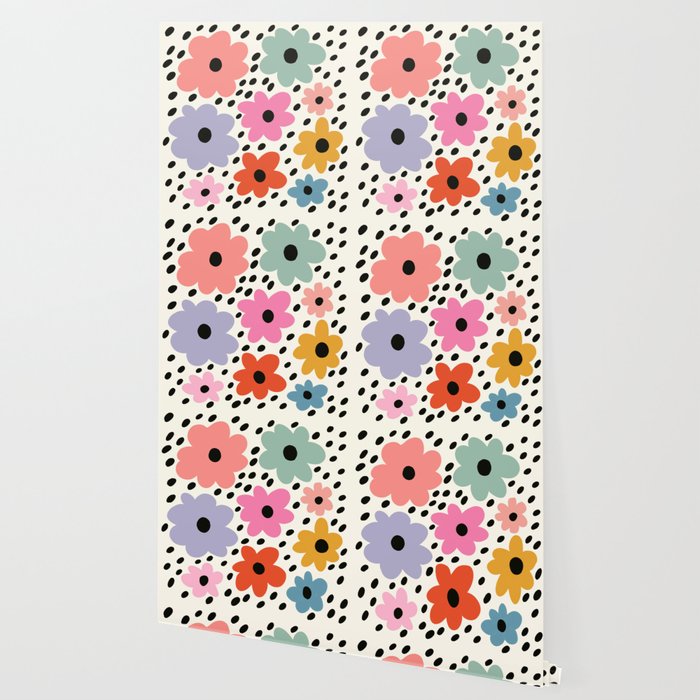 Retro Rainbow Daisy Wallpaper Gallery Image 2