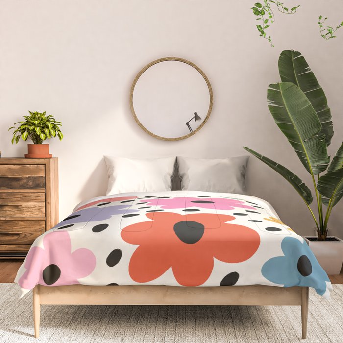 Retro Rainbow Daisy Comforter Gallery Image 3