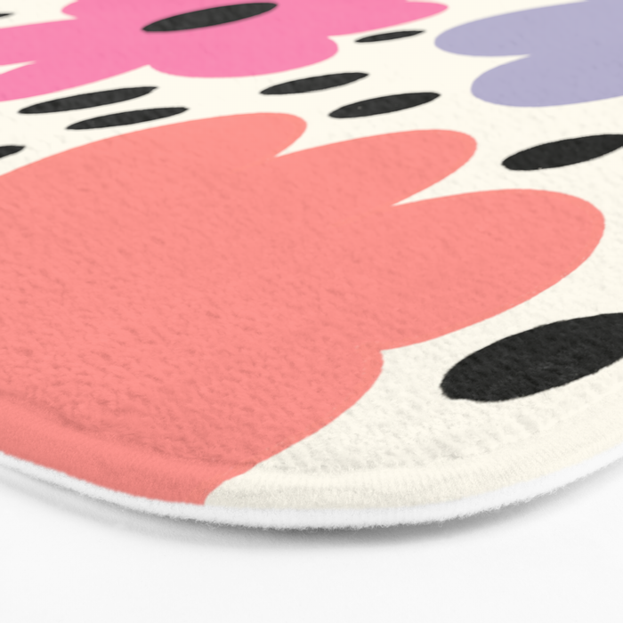 Retro Rainbow Daisy Bath Mat Gallery Image 3