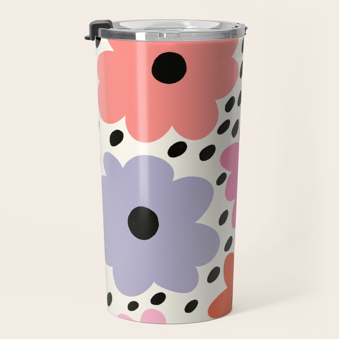 Retro Rainbow Daisy Travel Mug Gallery Image 3
