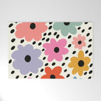Retro Rainbow Daisy Welcome Mat Gallery Image 1