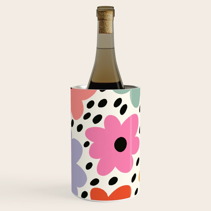 Retro Rainbow Daisy Wine Chiller Gallery Image 1