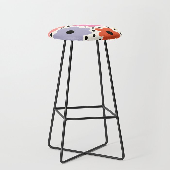 Retro Rainbow Daisy Stool Gallery Image 1