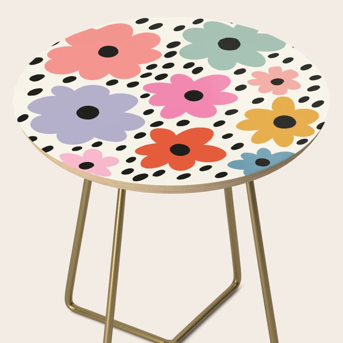 Retro Rainbow Daisy Side Table Gallery Image 2