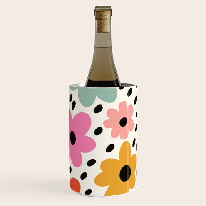 Retro Rainbow Daisy Wine Chiller Gallery Image 3