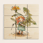 Dandelion Hunting - Flower Girl Wood Wall Art Gallery Image 1