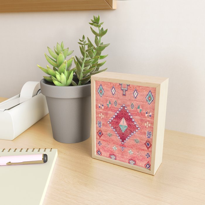 Heritage Moroccan Rug Style Design Mini Art Print Gallery Image 2