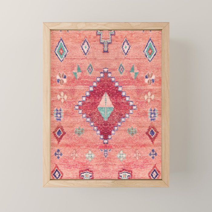 Heritage Moroccan Rug Style Design Mini Art Print Gallery Image 1