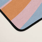 Modern Retro Liquid Swirl Abstract Pattern in Pastel Pink, Light Blue, and Orange Desk Mat Gallery Image 4