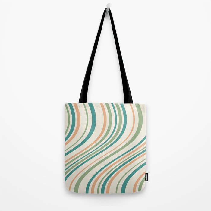 Wavy Stripes XXVI - Natural Boho Tote Bag Gallery Image 2
