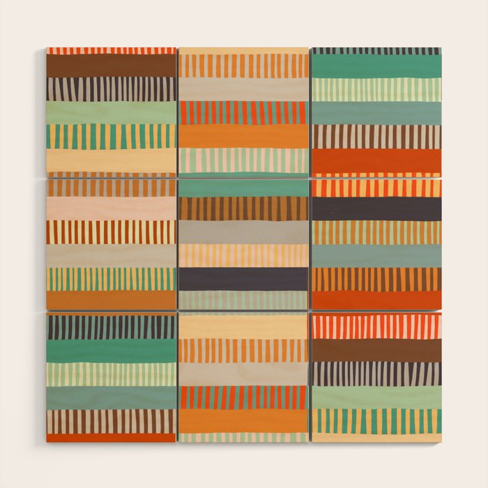 Fall Grandmother's Quilt I Wood Wall Art Gallery Image 1
