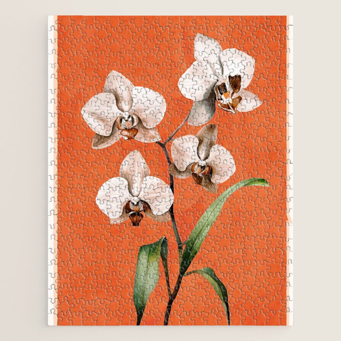 White Orchid Floral Art 3  Jigsaw Puzzle Gallery Image 1