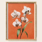 White Orchid Floral Art 3  Serving Tray Gallery Image 1