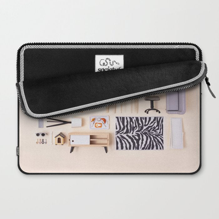 Dollhouse inventory / beige Laptop Sleeve Gallery Image 2