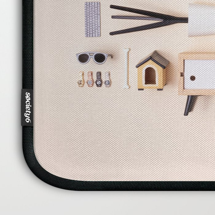 Dollhouse inventory / beige Laptop Sleeve Gallery Image 3