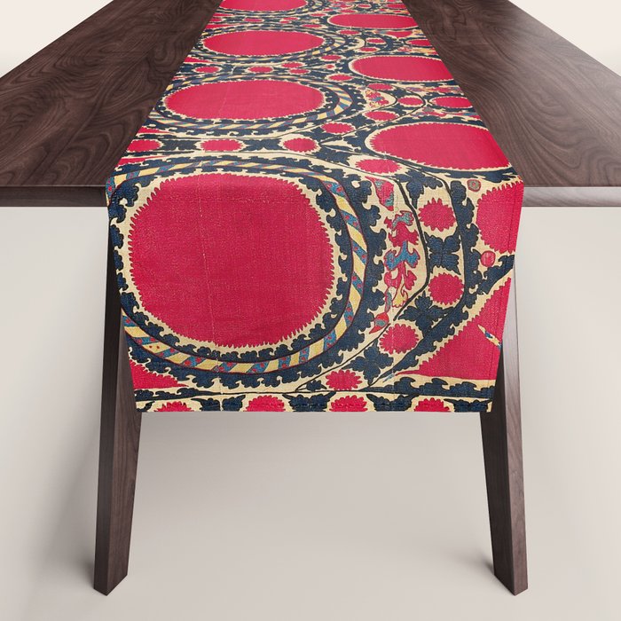 Tashkent Uzbekistan Central Asian Suzani Embroidery Print Table Runner Gallery Image 1