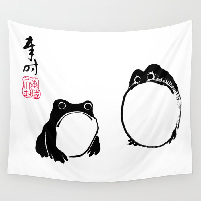 Matsumoto Hoji Frogs  Wall Tapestry Gallery Image 1